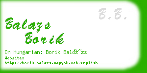 balazs borik business card